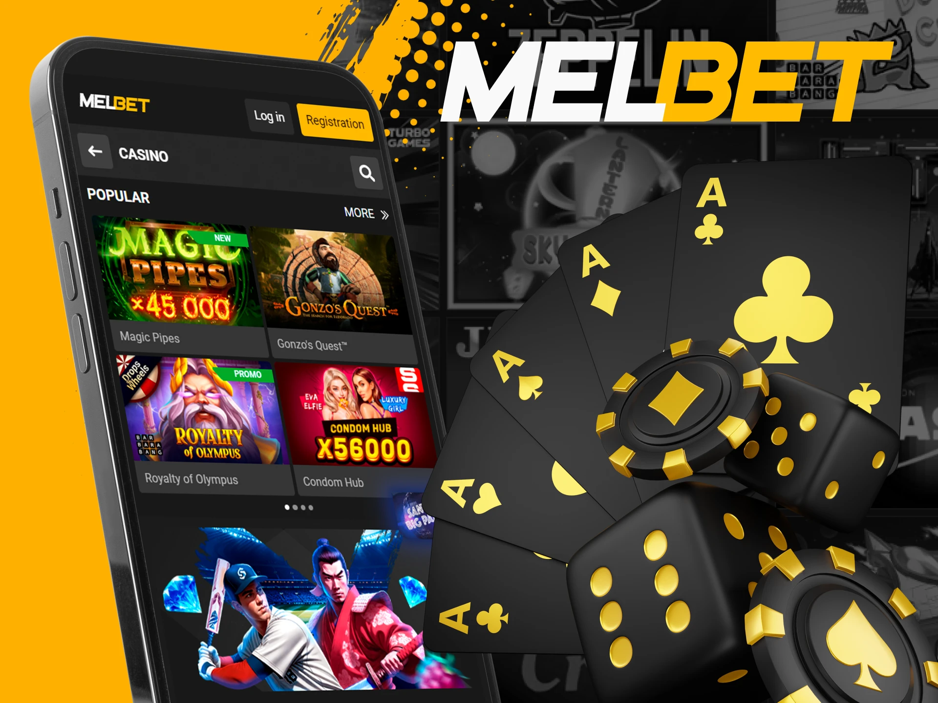 Melbet মোবাইল অ্যাপ দিয়ে ক্যাসিনো গেম খেলুন।